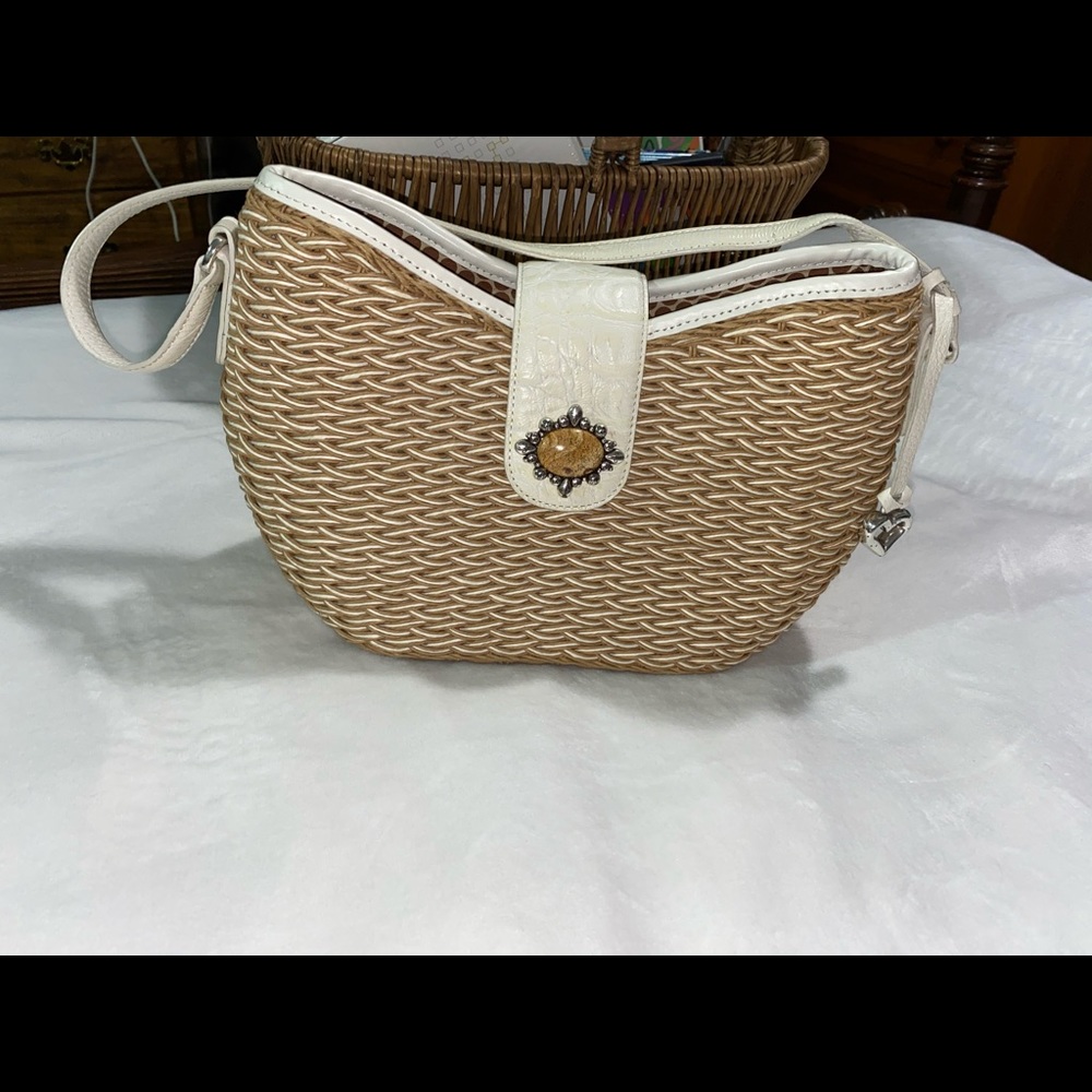 brighton basket weave purse